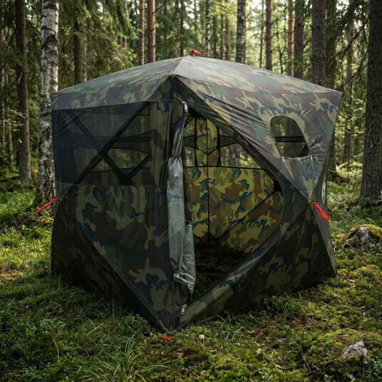 vidaXL pop-up-telt Jakt telt Kamuflasje 2 personer Polyester og stål