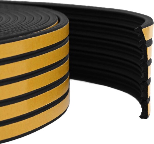 vidaXL Selvklebende vindusforsegling Svart 15 x 8 mm 100 m EPDM Skum