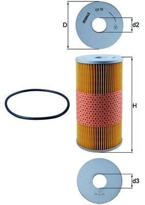 Oljefilter KNECHT OX 55D Oljefilter KNECHT OX 55D