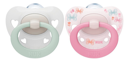 Smokk NUK Signature Silikon Rosa/Grønn 6-18 mnd Smokk NUK Signature Silikon Rosa/Grønn 6-18 mnd