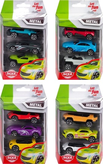 Dickie Toys Biler Støpte kjøretøy 3-pack Ass. Dickie Toys OneSize Bil