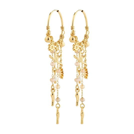 Pilgrim Prism Hoop Earrings Gold Plated Gold ONE SIZE