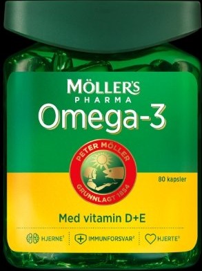 Møllers omega 3 med vitamin D+E 80 kapsler Møllers omega 3 med vitamin D+E 80 kapsler
