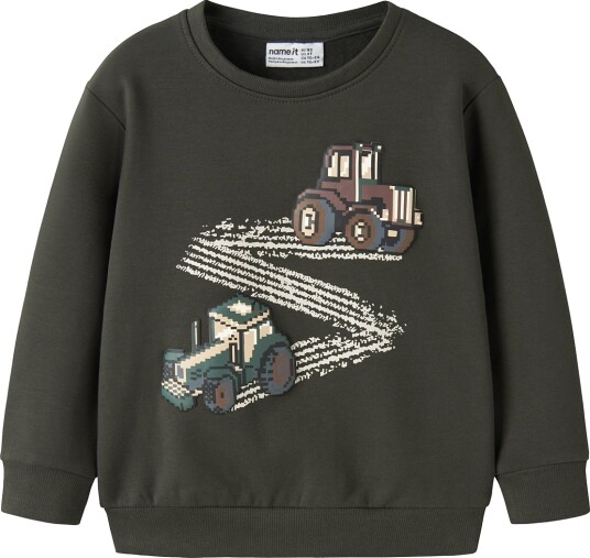Name It Nmmlavandin Ls Nreg Sweat Bru Khaki green 98
