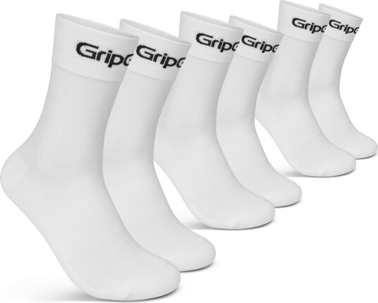 Gripgrab RIDE Regular Cut Socks 3 Pack White 44 47 Gripgrab RIDE Regular Cut Socks 3 Pack White 44 47