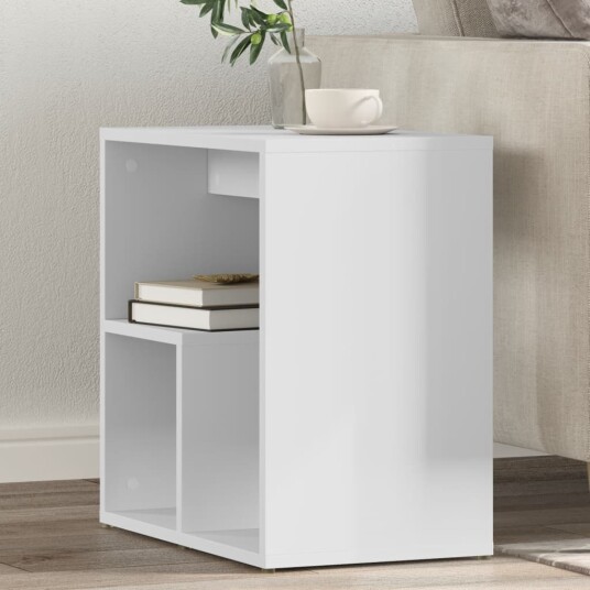 Sidebord 2 stk hvit 50x30x50 cm konstruert tre 840556