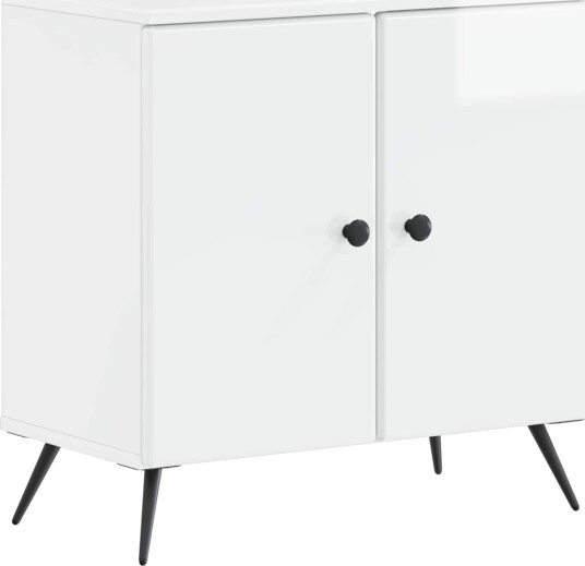 vidaXL Baderomsvaskeskap BREDA Høgglans hvit 59,5 x 31,5 x 59 cm