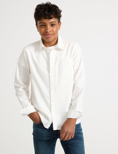 Lindex Shirt Oxford White 128