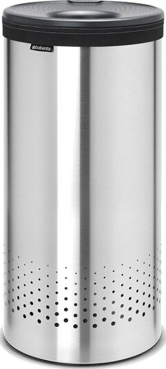 Brabantia Skittentøyskurv med avtakbar vaskepose - 35 liter (Mørk grå/Stål)