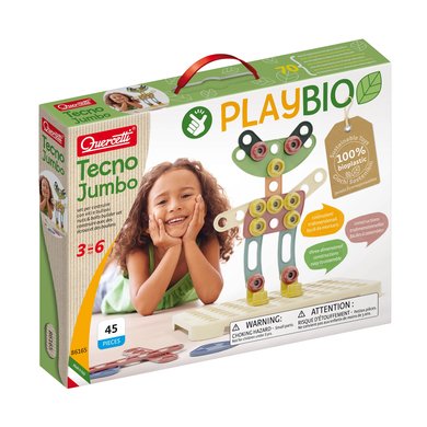 Quercetti PlayBio Tecno Jumbo bioplastsett 45 deler Quercetti PlayBio Tecno Jumbo bioplastsett 45 deler