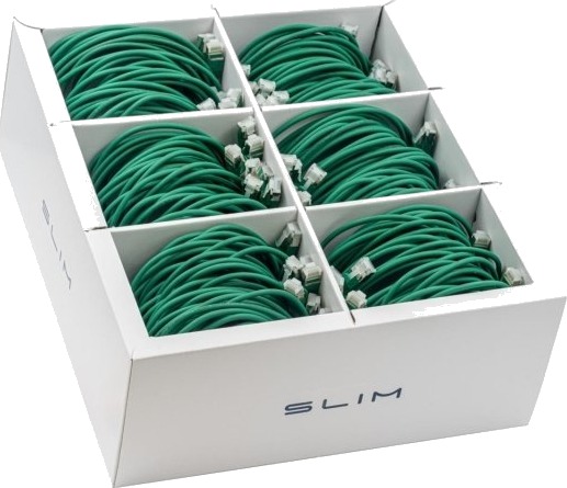 Wirewin Slim Ls K6a 0.5 Gn 90 0,5 M Cat6a U/Ftp Stp Rj 45 Rj 45 Grønn