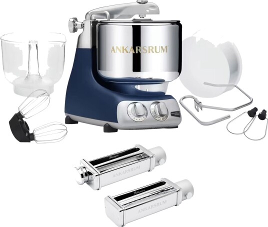 Ankarsrum Assistent Original AKM 6230 kjøkkenmaskin og pastasett royal blue