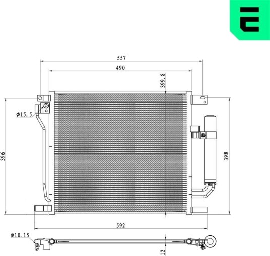 ERA 667360 Kondensator, klimaanlegg