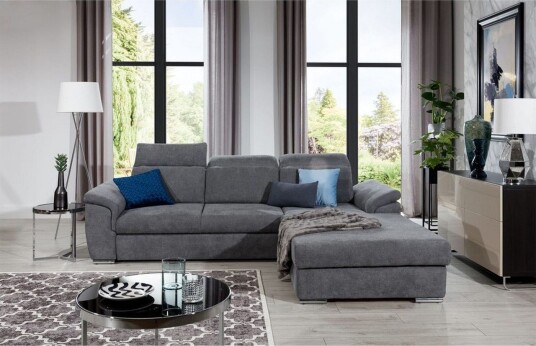 Hjørnesofa Eltap Trevisco 272x216x100 cm Omega 13 Grå Høyre