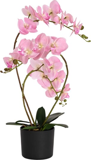 vidaXL Kunstig orkidéplante med potte Rosa 45 x 15 x 65 cm