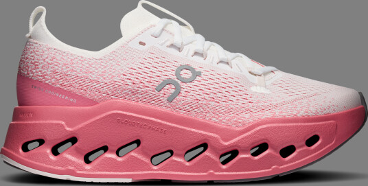 On Women"s Cloudsurfer Max White camellia 42