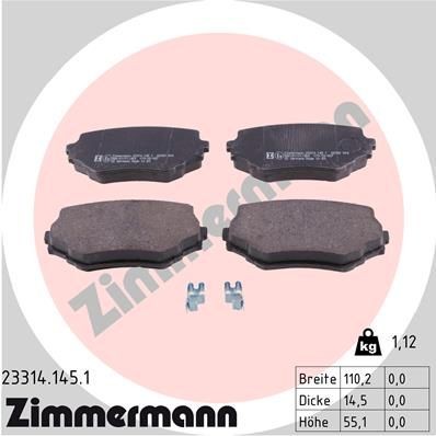 Bremseklosser ZIMMERMANN 23314.145.1 Bremseklosser ZIMMERMANN 23314.145.1