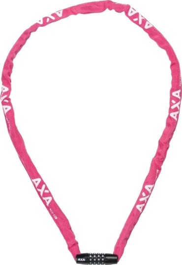 Kjettinglås AXA Rigid RCC 120 cm 3,5 mm 4-sifret kode rosa
