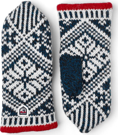 Hestra Nordic Wool Mitt Middle Blue/White Mellanblå/Offwhite 7 Hestra Nordic Wool Mitt Middle Blue/White Mellanblå/Offwhite 7