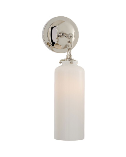 Visual Comfort Katie Small Cylinder Sconce Polished Nickel