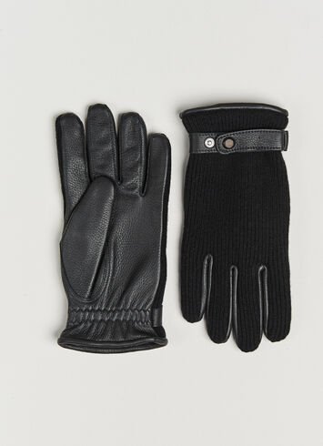 Hestra Christopher Cashmere/Elkskin Glove Black Hestra Christopher Cashmere/Elkskin Glove Black