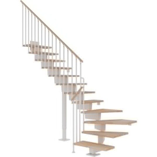 Dolle Dubai L trapp I Hvit classic Iii oljeret Bøk 90 13 Loddret Høyde 238 294cm Dolle Dubai L trapp I Hvit classic Iii oljeret Bøk 90 13 Loddret Høyde 238 294cm