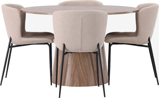 Venture Home Spisegruppe Lanzo med 4 stk stoler Modesto Brun Venture Home Spisegruppe Lanzo med 4 stk stoler Modesto Brun