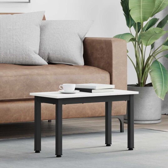Kaffebord Hvit 60 x 30 x 36 cm Massiv furu