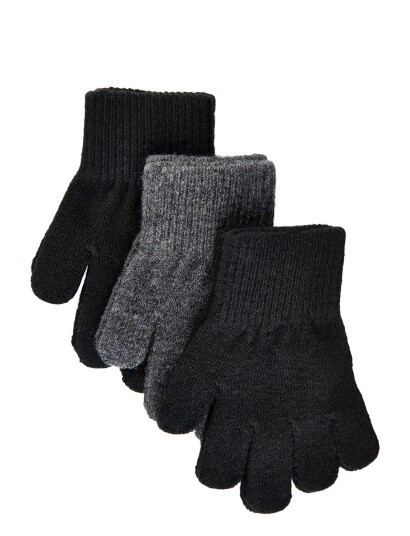Mikk line Magic Gloves 3 Pack Black 128 170 Mikk line Magic Gloves 3 Pack Black 128 170