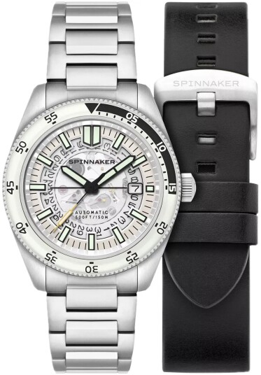 Spinnaker Herreklokke SP 5118 33 Fleuss Sølvfarget/Stål Ø43 mm
