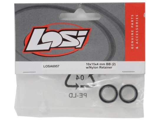 Losi A6957 10x15x4 mm BB 2 with Nylon Retainer