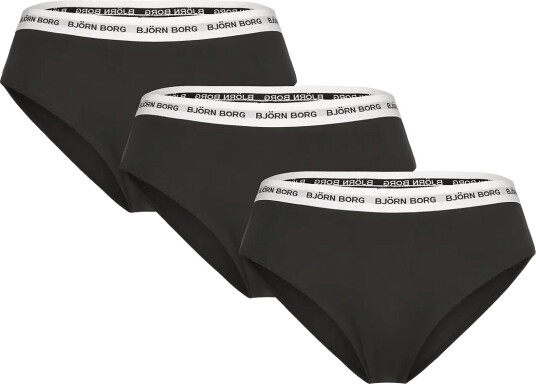 Björn Borg Logo Highwaist Brief 3P Black XXL