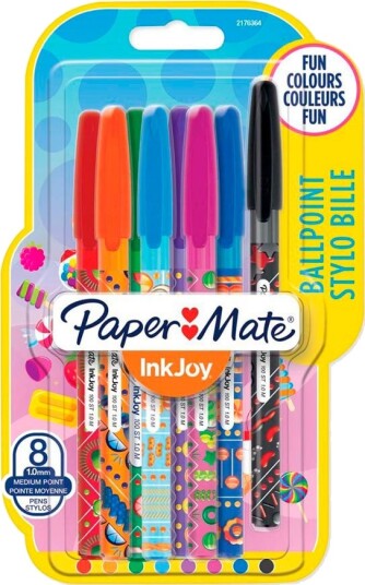 Paper Mate Inkjoy Kulepenn 1mm 8 Stk Mønster