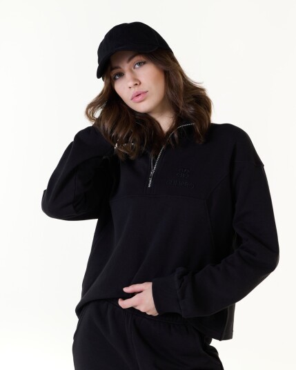 Bumpro BP 1/2 Zip Sweater Black - L