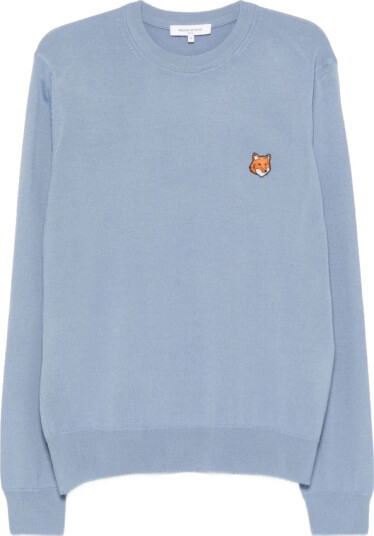 Maison Kitsuné Herre Strikkevarer Blå M,