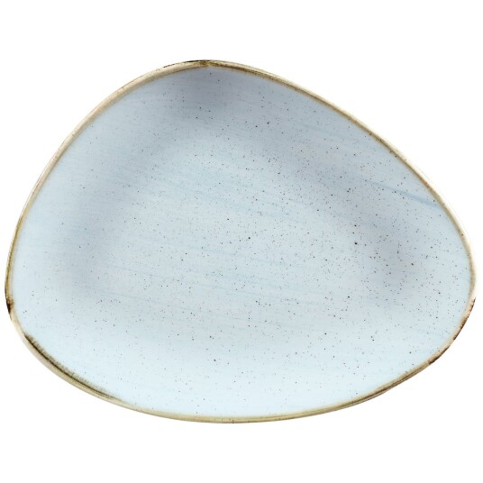 Churchill Chefs fat Stonecast Duck Egg trekantet 26.5x20.5 cm  Lyseblå/Brun 12 Stykk / Forpakning