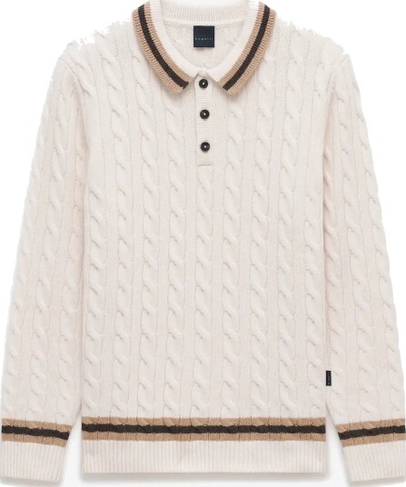 Bugatti Long Sleeve Polo Shirt - ECRU - L