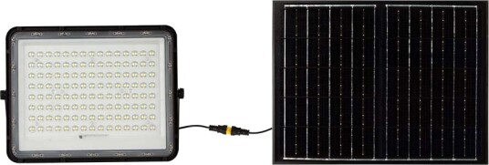 V Tac 20W solcelle lyskaster med sensor og fjernkontroll 1800lm IP65 4000K sort kabinett Kulør : Kald