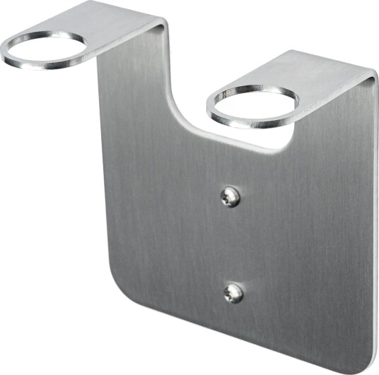 Nichba Design Soap Holder   Double   Brushed Stainless   Silver   ONE SIZE