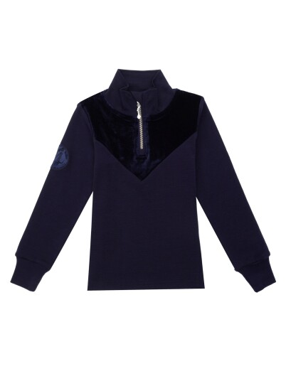 Woolland Sirdal Half Zip Genser Barn Blue Ink 110 116
