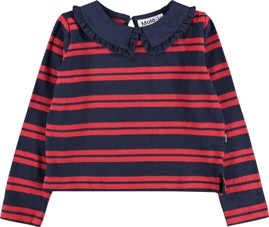 Molo Genser Rama Ruby Stripe Molo 7 år (122) Genser Marineblå Rød