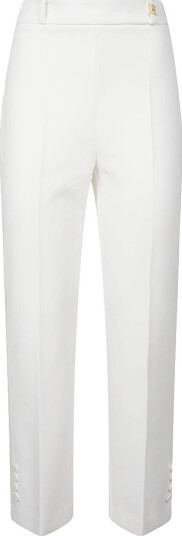Elisabetta Franchi Dame Bukser Hvit M, Elisabetta Franchi Dame Bukser Hvit M,
