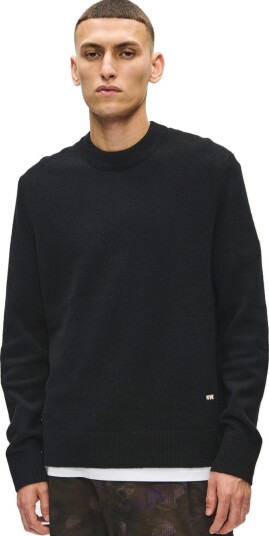 WOOD WOOD Wwlogo Crew Neck 25298 Black XL
