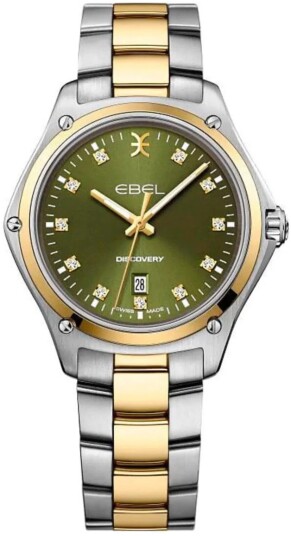 Ebel Dameklokke 1216548 Discovery Grønn/18 karat gult gull Ø33 mm