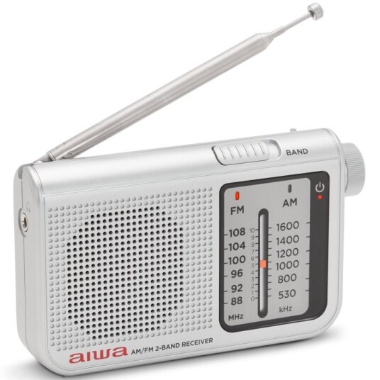 AIWA Pocket-radio med FM/MW Silver AIWA Pocket-radio med FM/MW Silver