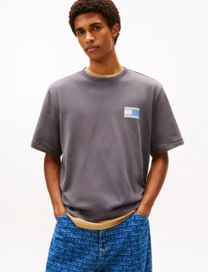 Tommy Jeans Tjm 90S Peaks Backprint Ss Tee   Grey   M
