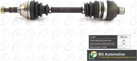 Drivaksel BGA DS9516R