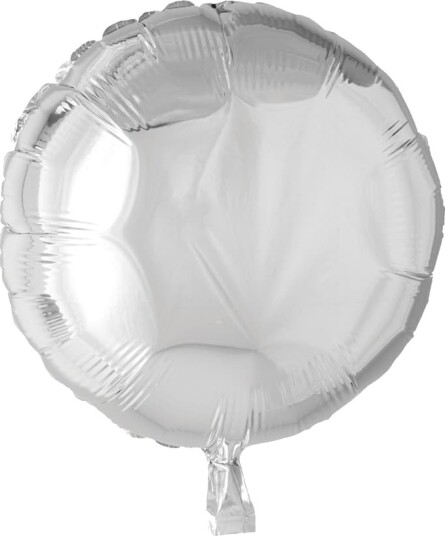 Globos Folieballong Rund Sølv, 46 cm 8518