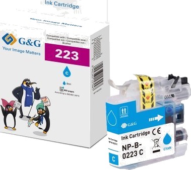 G&G 14521 blå blekkpatron 9 ml 600 sider