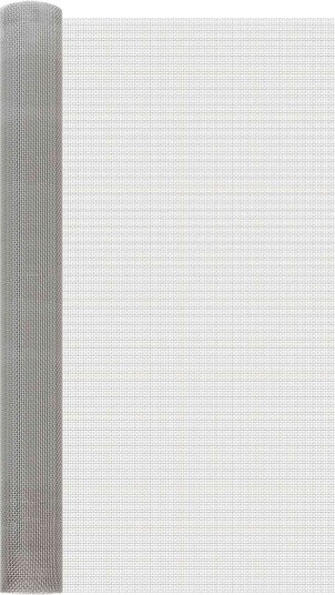 vidaXL Maskeskjerm 100 x 500 cm 6 Mesh Rustfritt stål 201 Sølv
